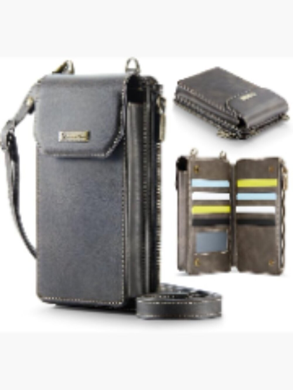 Small Crossbody Handbag with Chain, Faux Leather, RFID Blocking, Lightweight